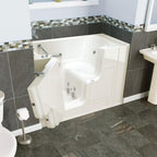 Gelcoat Value Series 52 In. Left Hand Walk-In Whirlpool Bathtub with Outward Opening Door in Linen