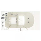 Gelcoat Value Series 52 In. Left Hand Walk-In Whirlpool Bathtub with Outward Opening Door in Linen