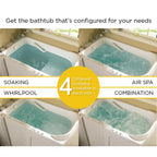Gelcoat Value Series 52 In. Left Hand Walk-In Whirlpool Bathtub with Outward Opening Door in Linen