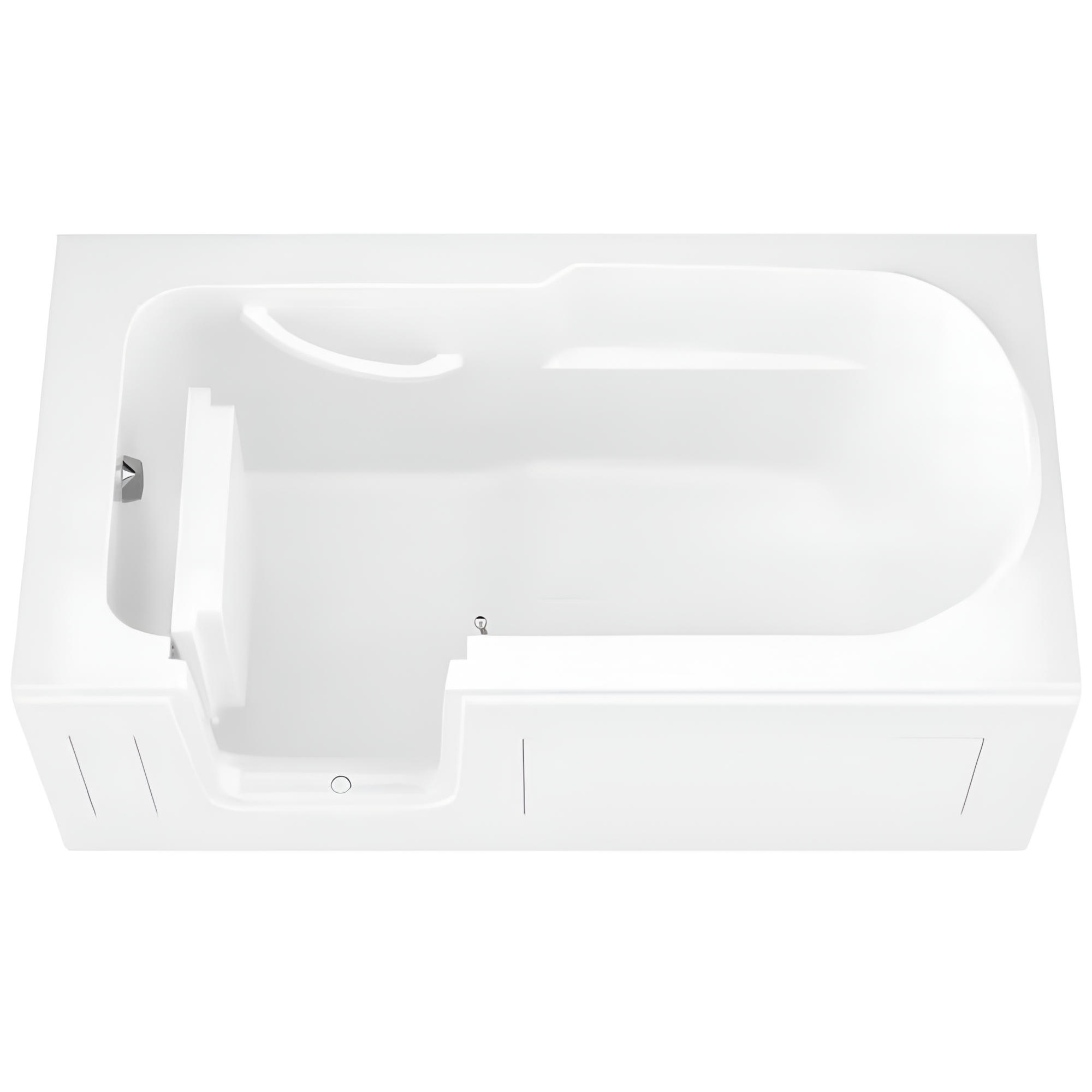 HD Series 60 In. Left Drain Step-In Walk-In Soaking Bath Tub with Low Entry Threshold in White
