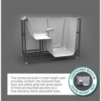 Gelcoat Value Series 52 In. Left Hand Walk-In Whirlpool Bathtub with Outward Opening Door in Linen
