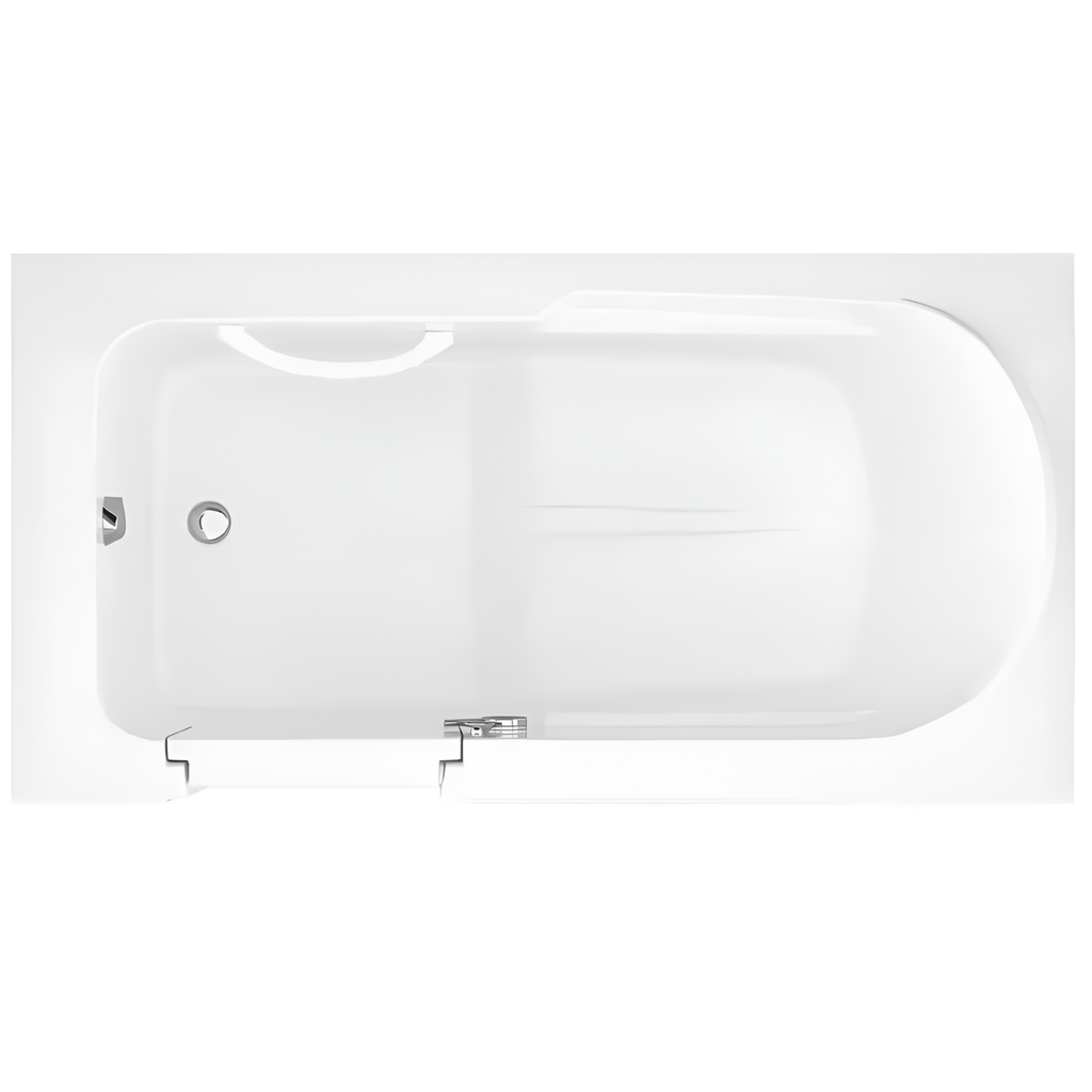 HD Series 60 In. Left Drain Step-In Walk-In Soaking Bath Tub with Low Entry Threshold in White