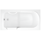 HD Series 60 In. Left Drain Step-In Walk-In Soaking Bath Tub with Low Entry Threshold in White