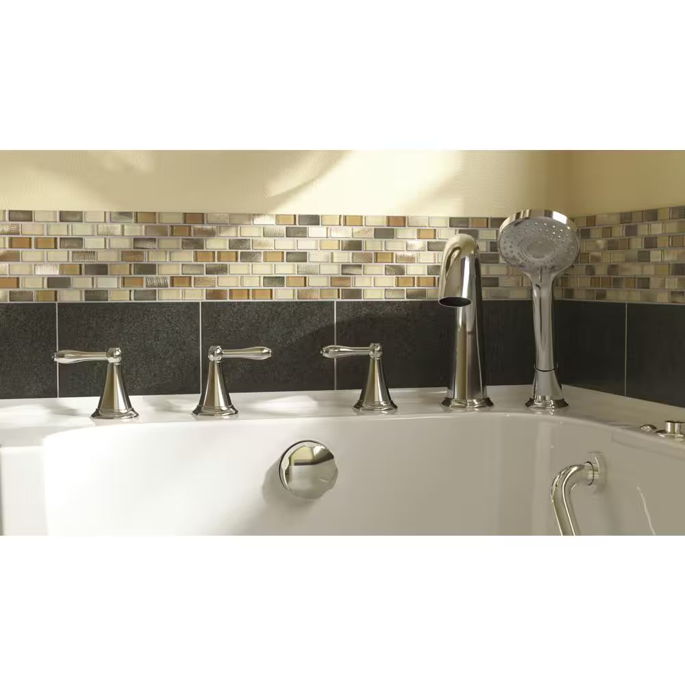 Gelcoat Value Series 52 In. Left Hand Walk-In Whirlpool Bathtub with Outward Opening Door in Linen