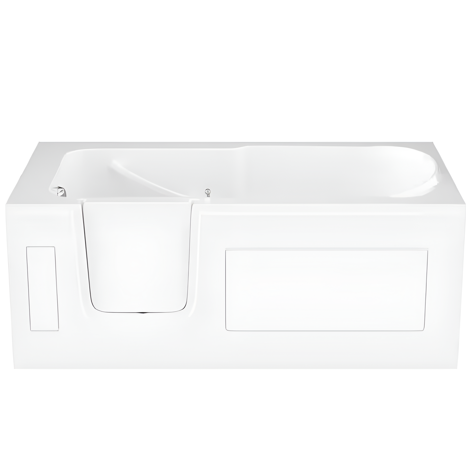 HD Series 60 In. Left Drain Step-In Walk-In Soaking Bath Tub with Low Entry Threshold in White