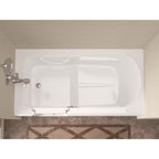 HD Series 60 In. Left Drain Step-In Walk-In Soaking Bath Tub with Low Entry Threshold in White